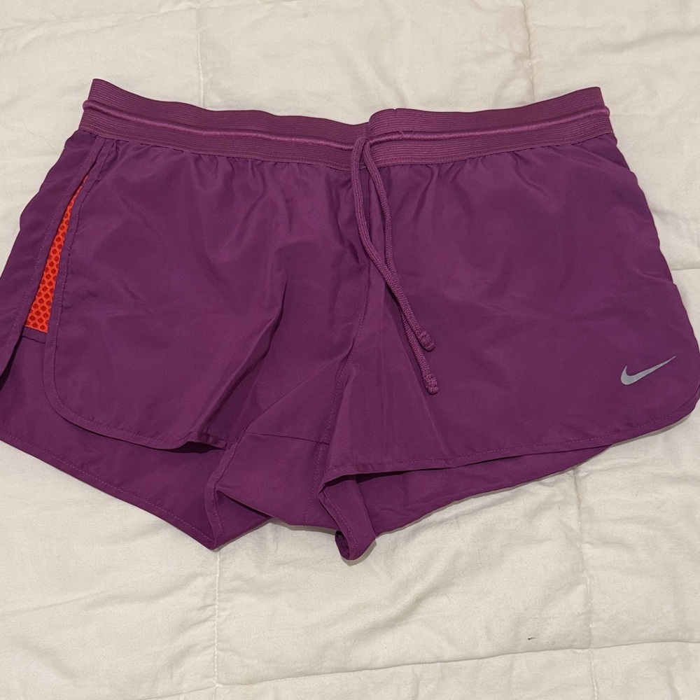 Nike Women's Athletic Shorts in Purple and Red